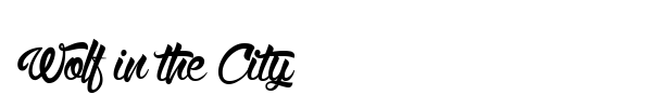 Wolf in the City font preview